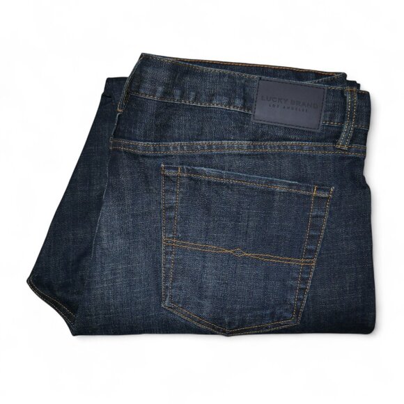 Lucky Brand 329 Jeans Men's Size 42x32 Straight Leg Stretch Dark Rinse - Picture 1 of 10